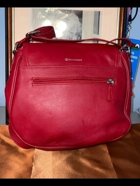 Giani Bernini NWT Red Leather Crossbody Satchel! NWT